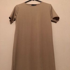 Stone rib short sleeve tshirt dress UK size 6